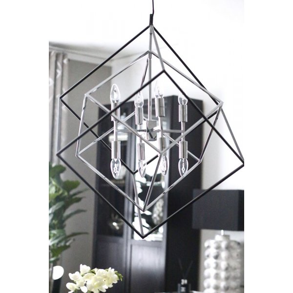 Cubes plafondlamp - Zwart/chroom Cubes plafondlamp - Zwart/chroom