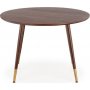 Pino eettafel �110 cm - Walnoot / Messing