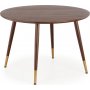 Pino eettafel �110 cm - Walnoot / Messing