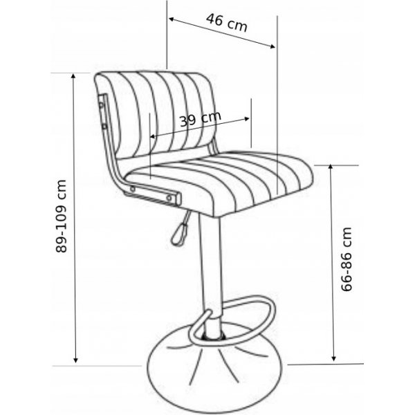 Hester barkruk in bruin vintage PU Hester barkruk in bruin vintage PU