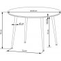 Pino eettafel �110 cm - Walnoot / Messing