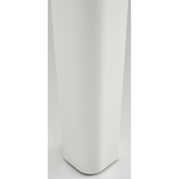 Ronde uitschuifbare eettafel eiken/wit 102-142 cm - Berivan