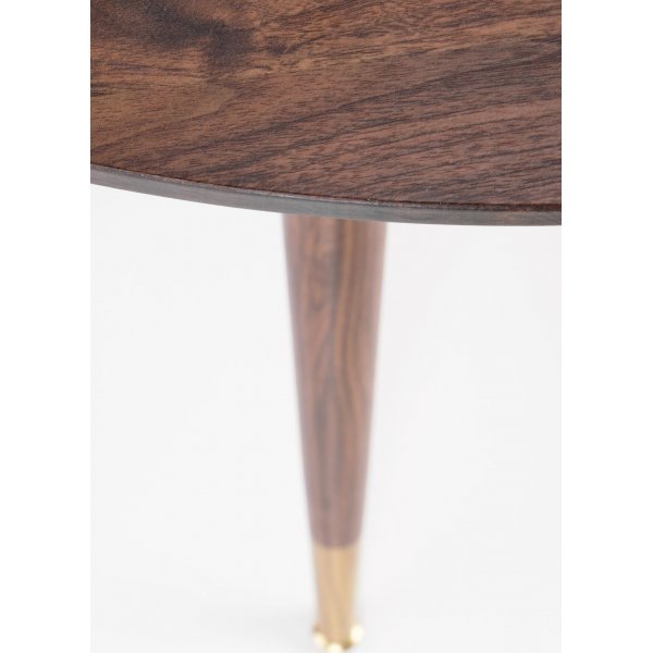 Pino eettafel �110 cm - Walnoot / Messing