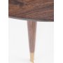 Pino eettafel �110 cm - Walnoot / Messing