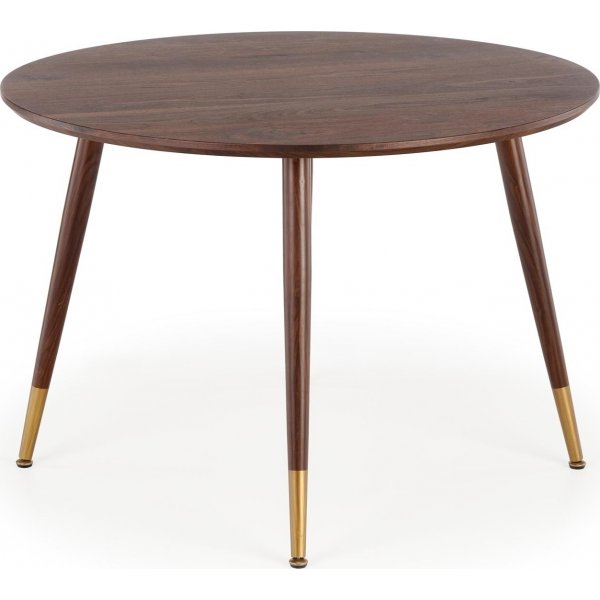 Pino eettafel �110 cm - Walnoot / Messing