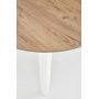 Ronde uitschuifbare eettafel eiken/wit 102-142 cm - Berivan