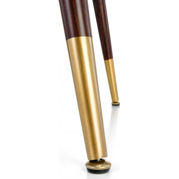 Pino eettafel �110 cm - Walnoot / Messing