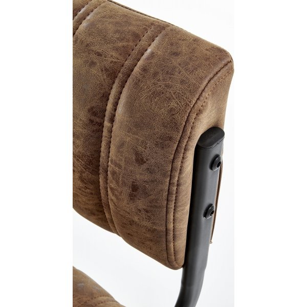 Hester barkruk in bruin vintage PU Hester barkruk in bruin vintage PU