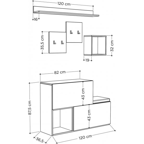 Holdo halmeubel - Wit